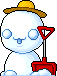 Straw Hat Snowman